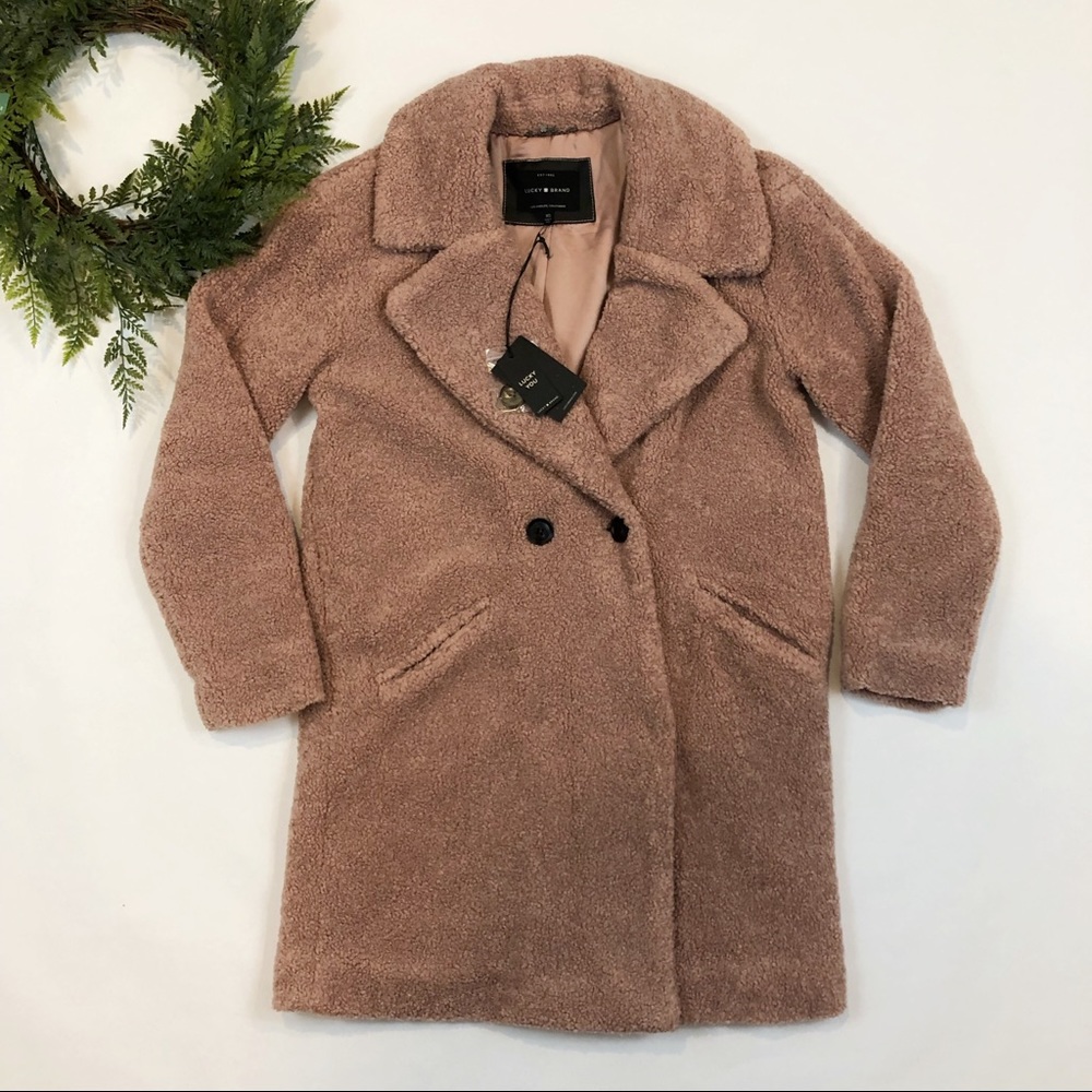 Lucky Brand Teddy Sherpa Coat - Picture 1 of 6